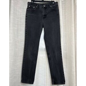 Vintage Polo Jean Co‎ Ralph Lauren Black Denim Slim Fit Pants Women's Size 10/31